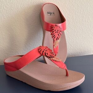 FitFlop Coral Leaf-Accent Sandals